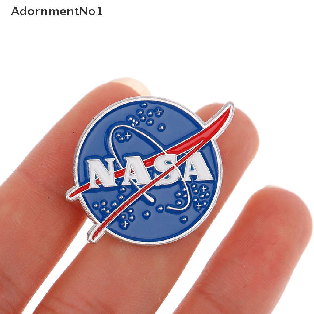 (AdornmentNo1) Bros / Pin Motif Logo NASA Astronot Bahan Alloy Untuk Aksesoris Pakaian