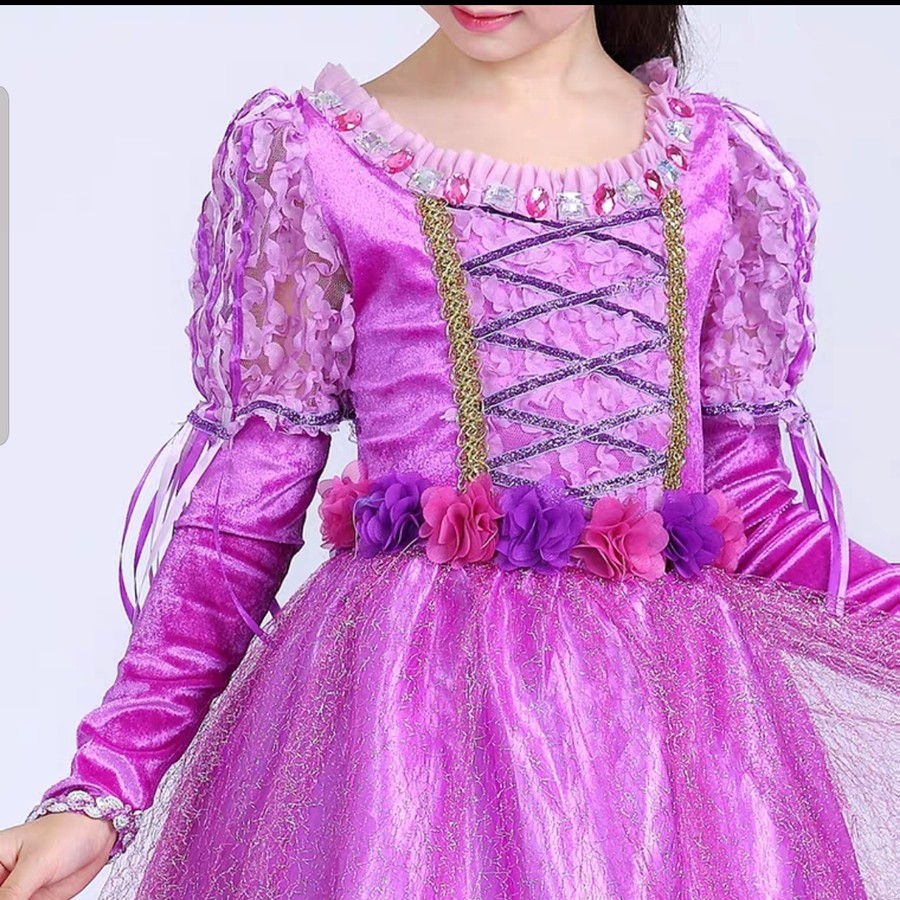 princess RAPUNZEL dresscostume cosplay anak halloween kostum girl 3