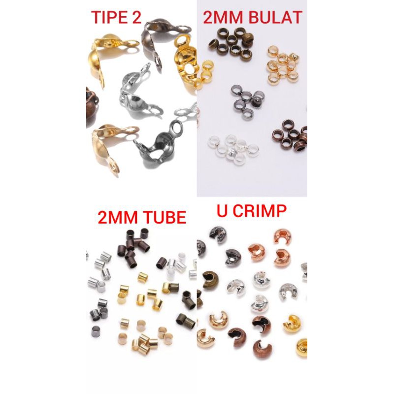 VARIASI CRIMP MANIK BAHAN MEMBUAT CRAFT DIY KERAJINAN TANGAN BANYAK VARIASI