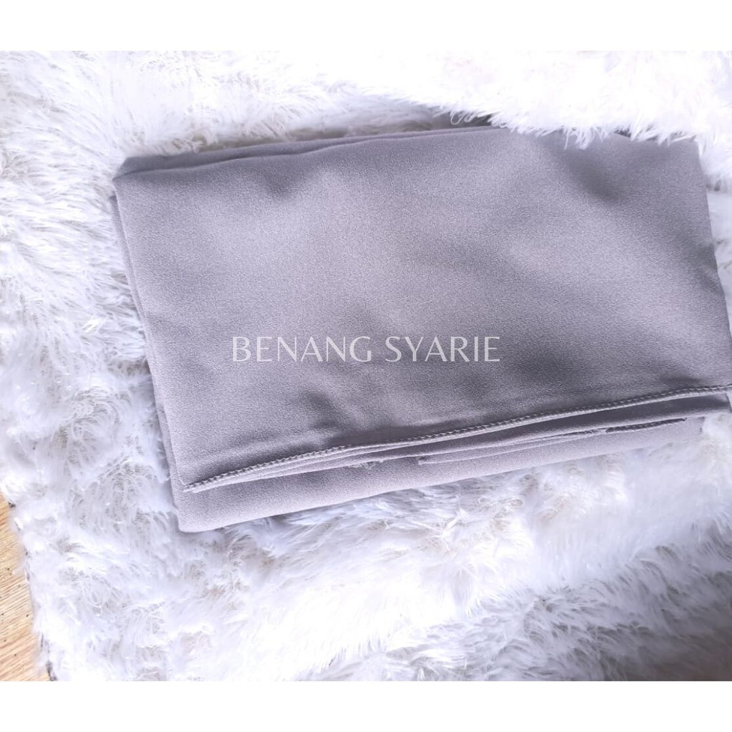 Jilbab Pashmina Panjang 200 x 75 Diamond /  Pashmina Sabyan 2 Meter Panjang Premium ukuran Jumbo / Pahmina Sabyan Premium-Abu Muda