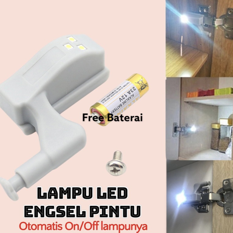 Lampu Lemari LED Otomatis Nyala Lampu Pintu Engsel Cabinet