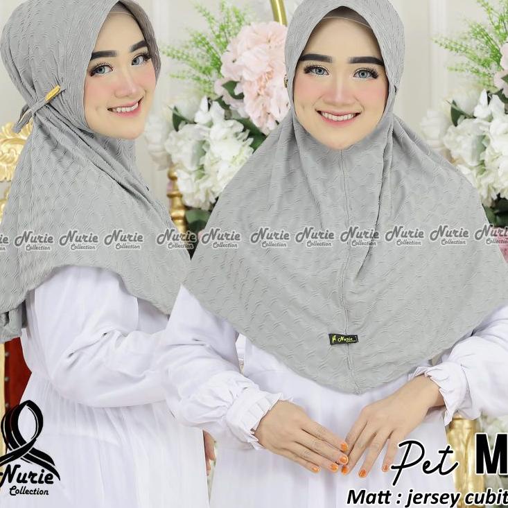 (READY) (Ori Nurie) PET M •jilbab instan jersey cubit•jilbab instan jersey pet tali