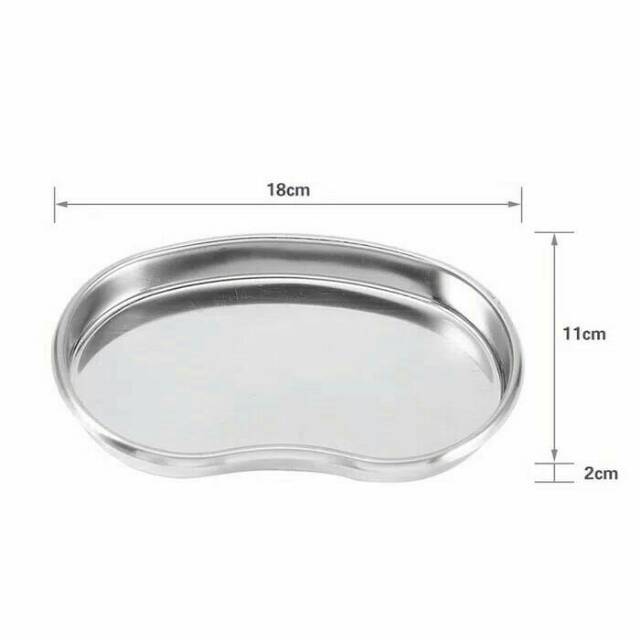 dental kidney curved tray ginjal medis stainless steel nampan baki lengkung alat instrument gigi