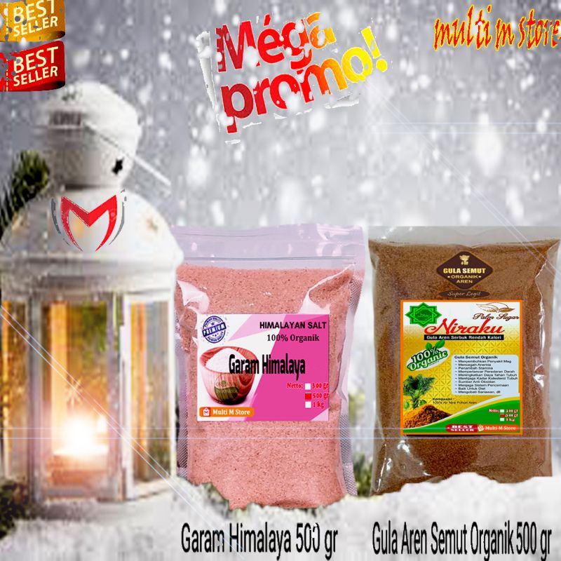 

PAKET 500 Gram Gula Aren Semut Kualitas Super | 500 Gram Garam Himalaya Impor Pakistan
