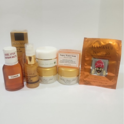 krim walet super gold / Cream walet Gold Plus Toner & Serum / Pemutih Penghilang Jerawat / Penghilan