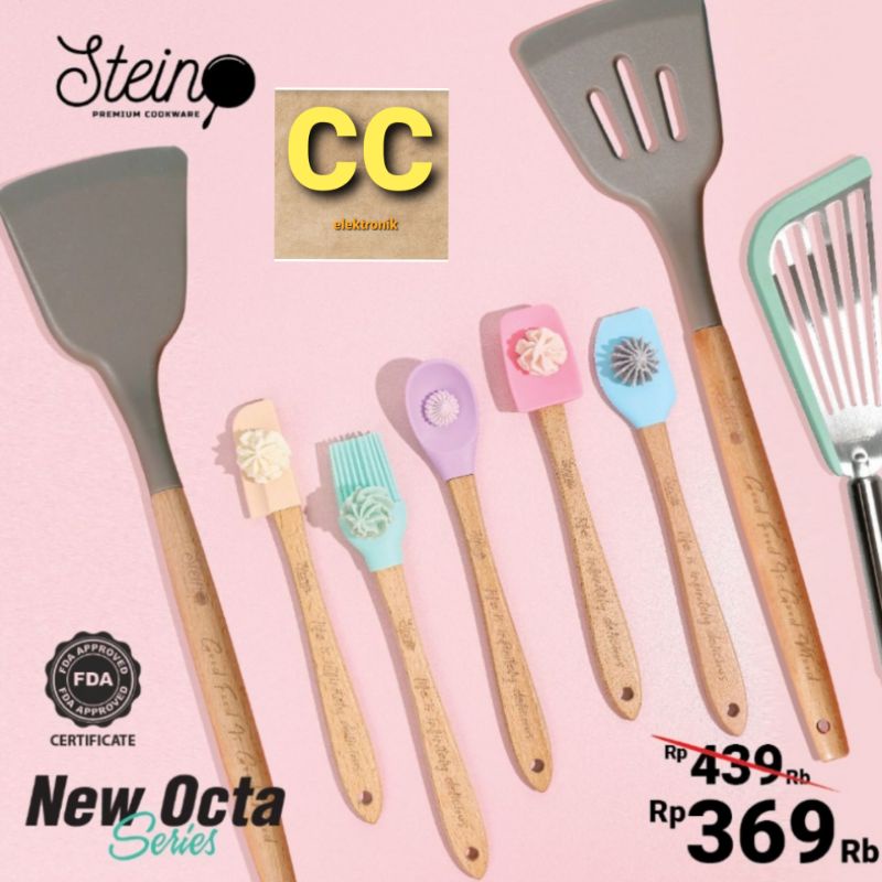 Steincookware New Octa stein cookware sutil spatula miniset flipper 1SET NEW OCTA STEINCOOKWARE