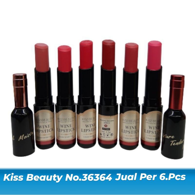 LIPSTICK KISSBEAUTY NO.36364 // Wine Jual Per 6 Pcs