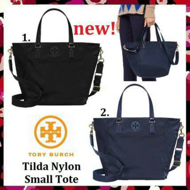 Tory Burch Small Tilda Nylon Tote totebag tas original authentic asli selempang slingbag