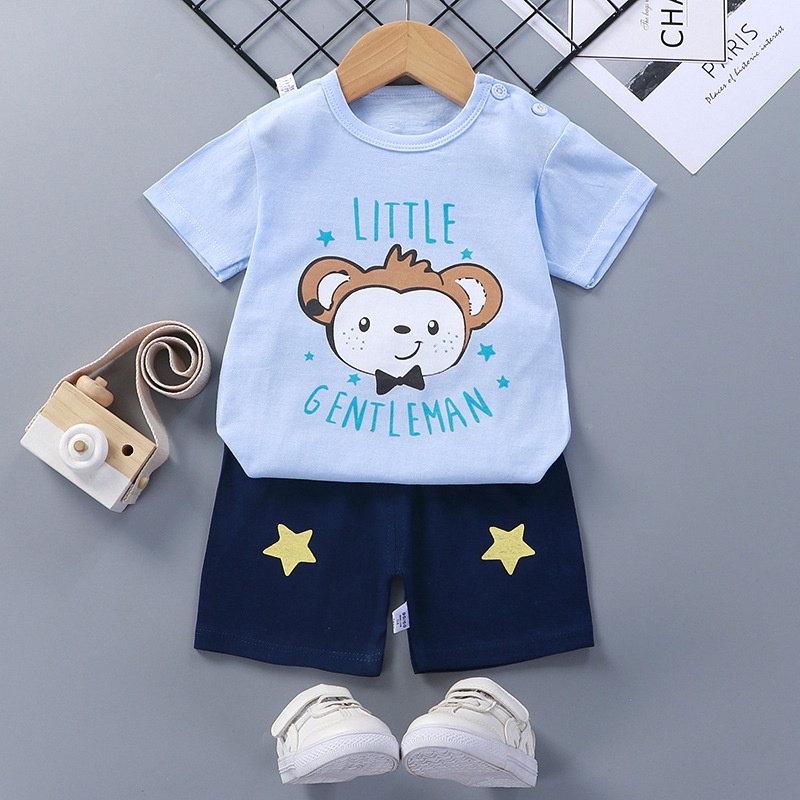 BABYSTORE01 -  DDA2 SETELAN ANAK 0-2 TAHUN SETELAN BAYI PIYAMA BAYI BAJU PENDEK DAN CELANA PENDEK 17-26