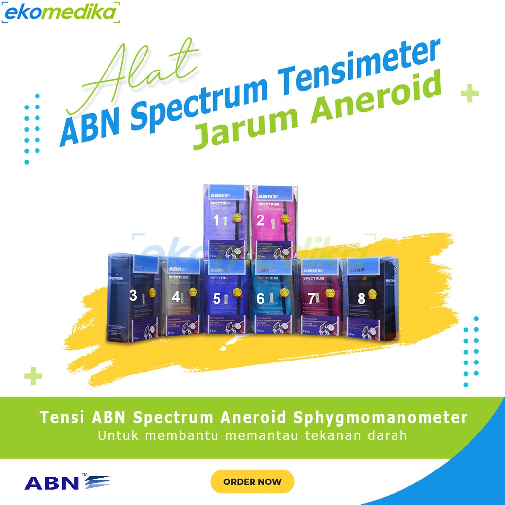 Tensimeter ABN Spectrum - Tensi Manual Aneroid Jarum ABN -  Alat Ukur Tekanan Darah Manual