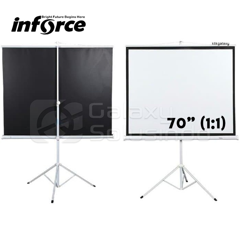 INFORCE Tripod Screen 70&quot; 1:1 Layar Projector Stand