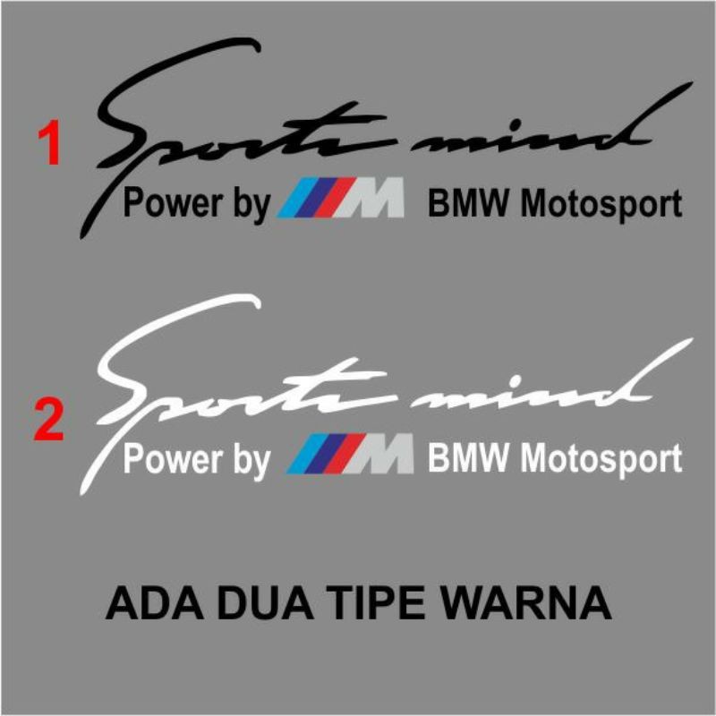 stiker mobil sport mind bmw motosport cutting