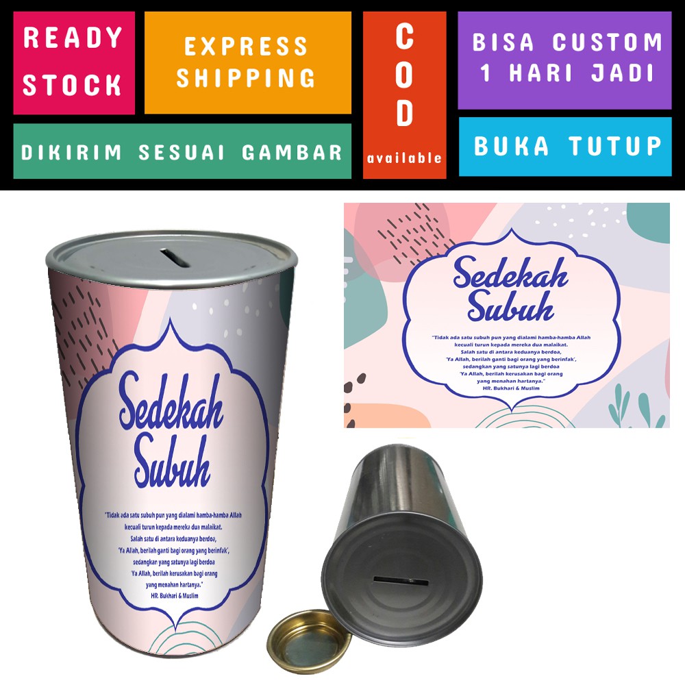 Ryani - Celengan Kaleng Karakter Unik Souvenir Kado Buka Tutup Murah - Sedekah Subuh