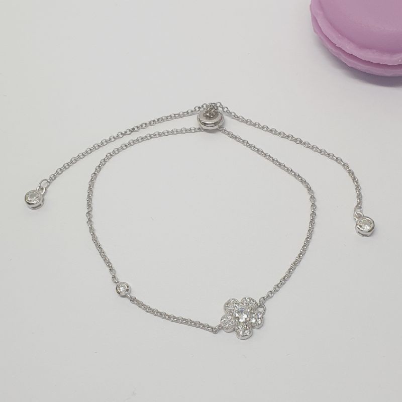 Gelang serut bunga mpp ASLI SILVER925