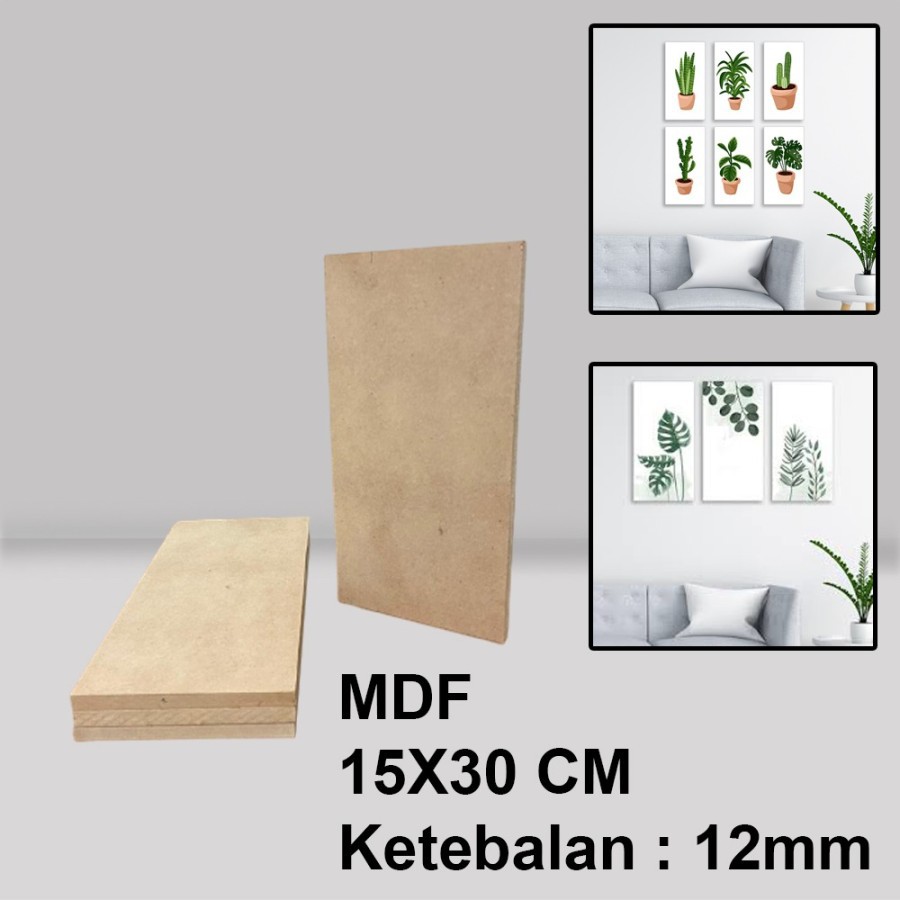 Papan Kayu MDF 12mm 8mm dan 6mm Ukuran 15cm x 30cm / Kayu Hiasan Dinding/Foto