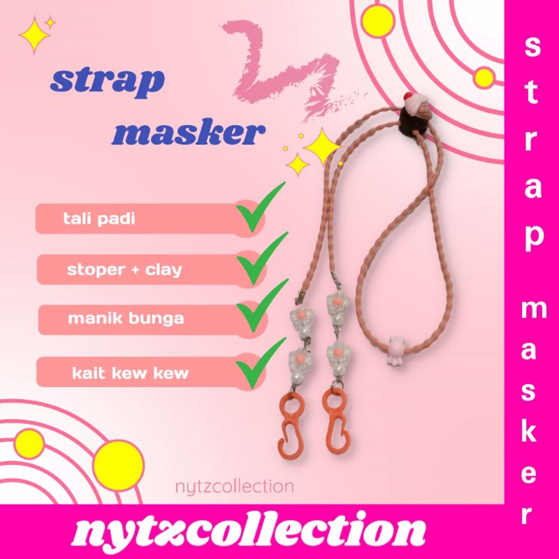 Strap Masker Tali Masker Tali Padi