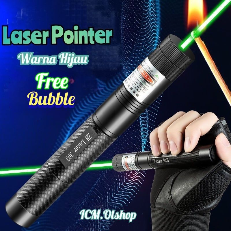 green laser pointer 303/laser hijau variasi/laser kunci pengaman⭐ ICM ⭐