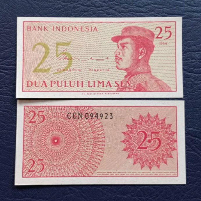 Uang kertas kuno 25 Sen seri sukarelawan tahun 1964