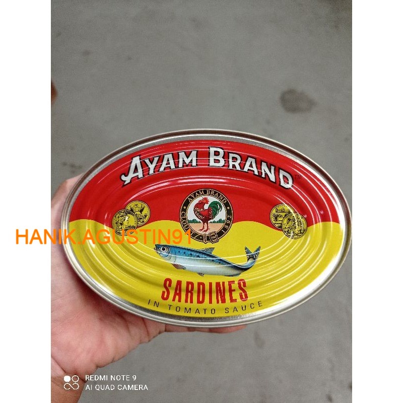 

Ayam Brand - Ikan Sarden Kaleng Oval Saus Tomat 425gr