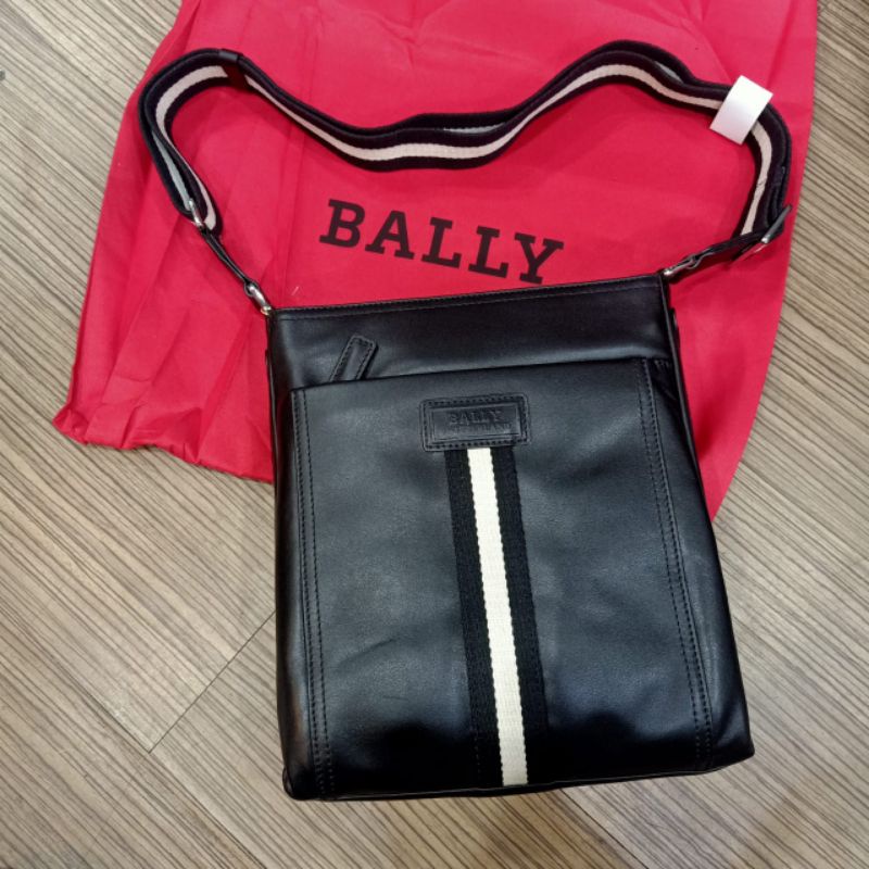 Tas Selempang Bally List Black White Crossbody Bag Super Mirror Quality