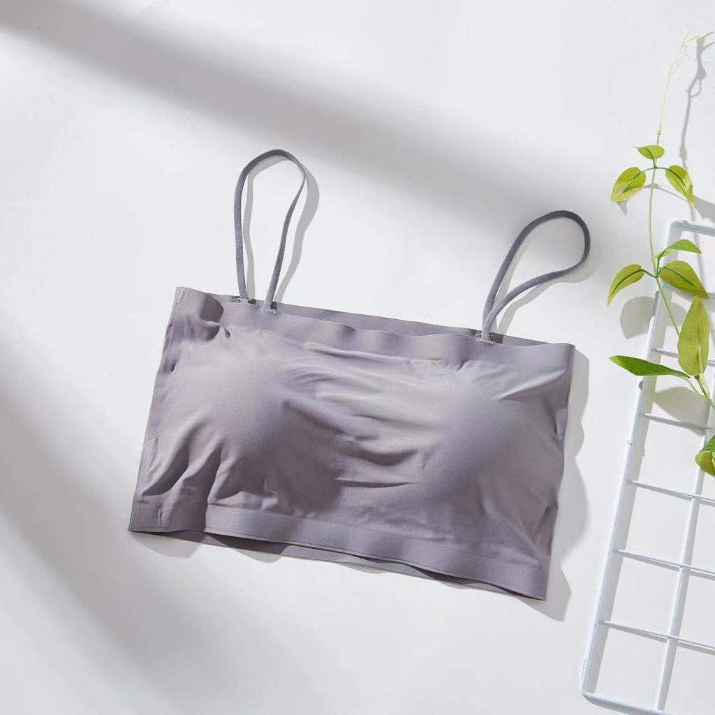 [ LINGERIE MASTER ] - (B-3) sport bra bh model seamless nyaman versi Korea Lingerie Import Nyaman High Quality-B-3 Gray