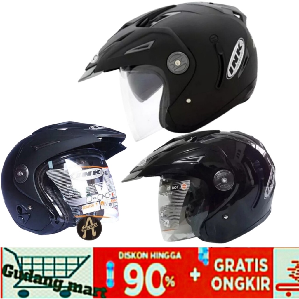 Helm INK T1 Original Official INK Original Helm Cowok / Helm Cewek Berkualitas SNI.DOT Technical Int