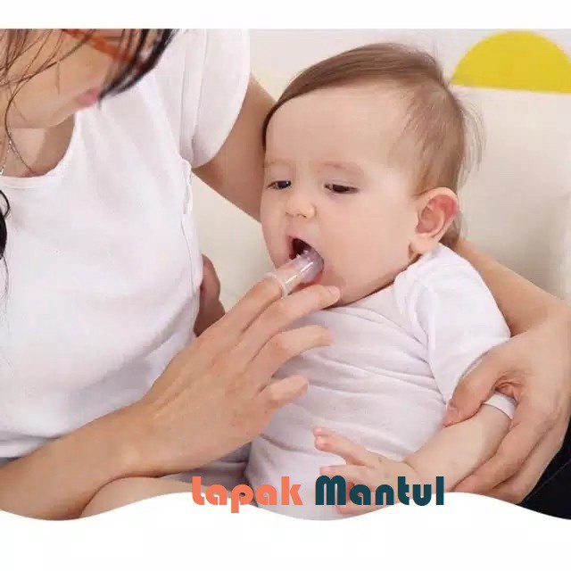 LM-0148 Sikat Lidah Bayi Silikon Lembut Food Grade - Sikat Gigi Pembersih Mulut Bayi BPA Free