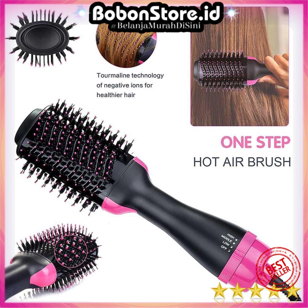 Sisir Roller Hair Dryer Pengering Rambut Elektrik Listrik Manual 2 in 1