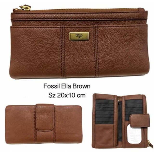 Dompet FOSSIL Ella Brown New Original
