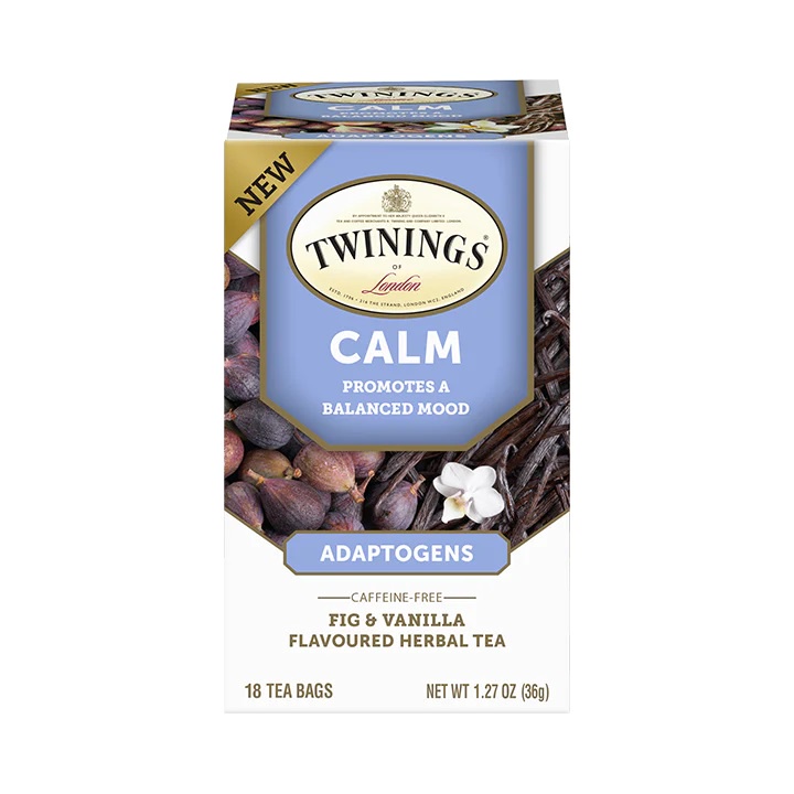 

Teh Twinings Calm Adaptogens Vanilla & Figs Herbal Tea 18 x 2 Gram