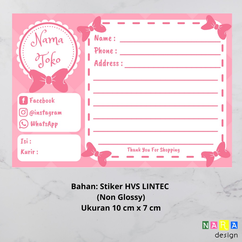 

Stiker Pengiriman Online Shop - Custom Order