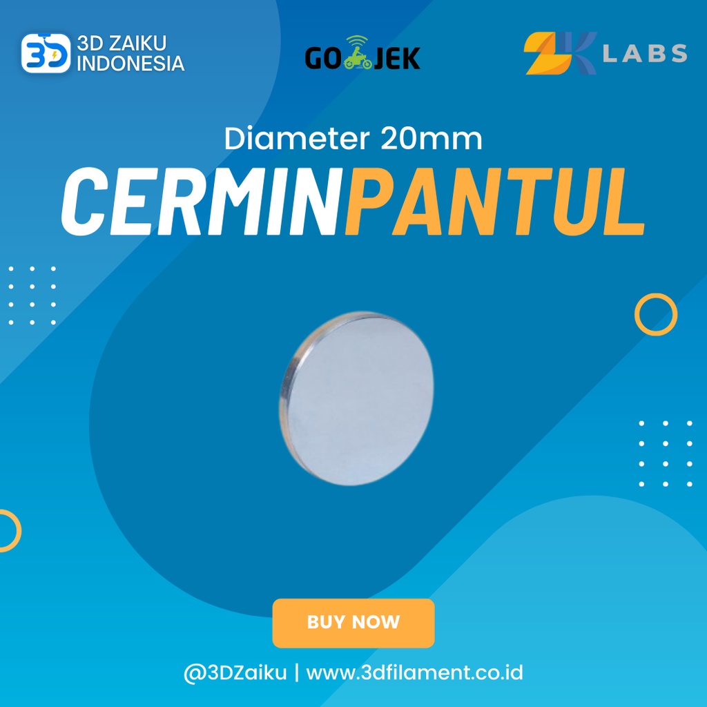 Zaiku CNC LS CO2 Mirror Cermin Pantul Laser 20 mm CO2 Laser Machine