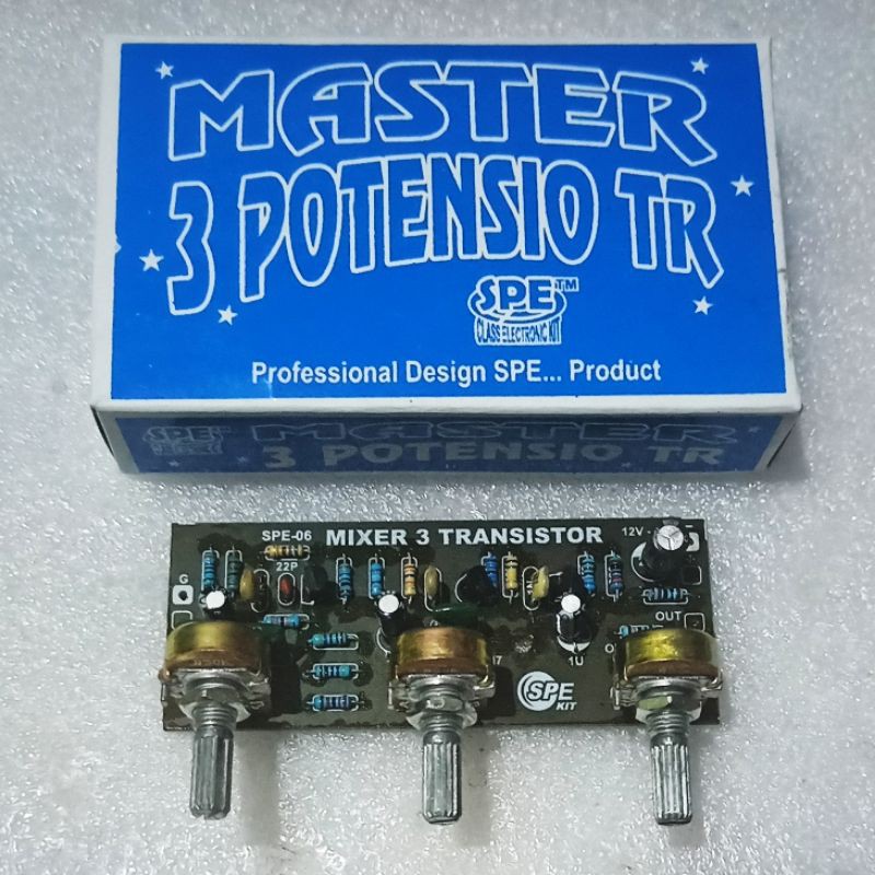 TONE CONTROL KIT Master Mixer 3 Potensio 3 Transistor