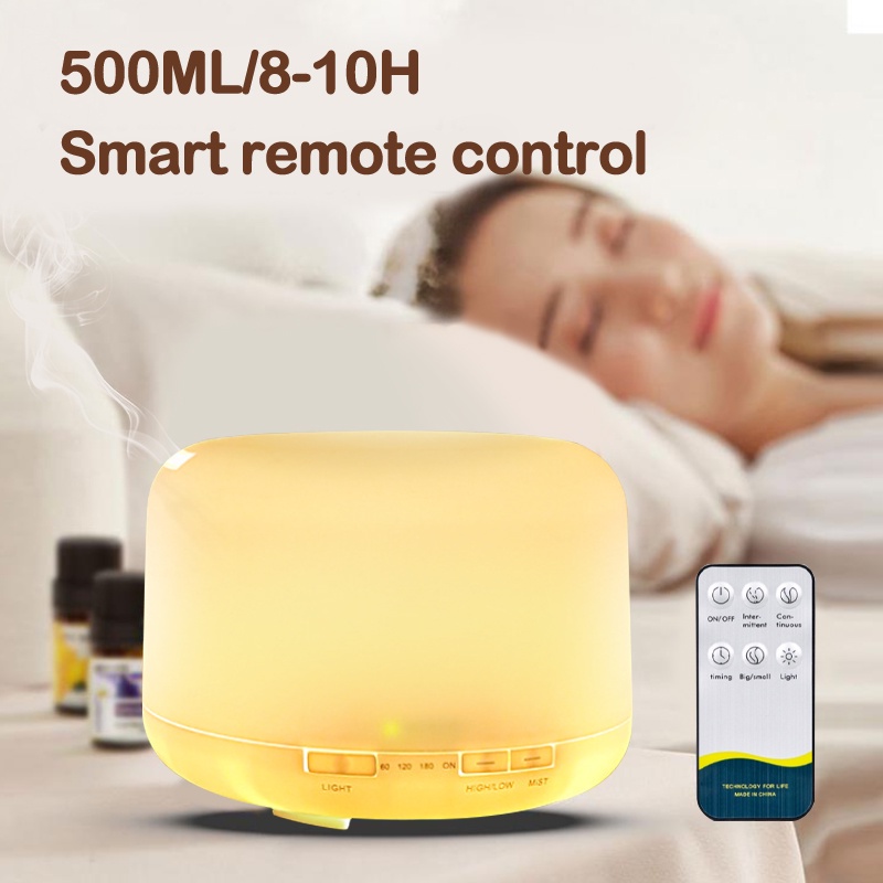 Bluetooth Humidifier SPEAKER Air Purifier Aromaterapi Ruangan Diffuser Difuser+Remote 500ml