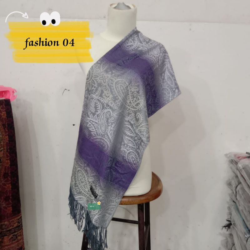 syal pashmina motif gradasi || syal || scarf || selendang || shawl || pashmina