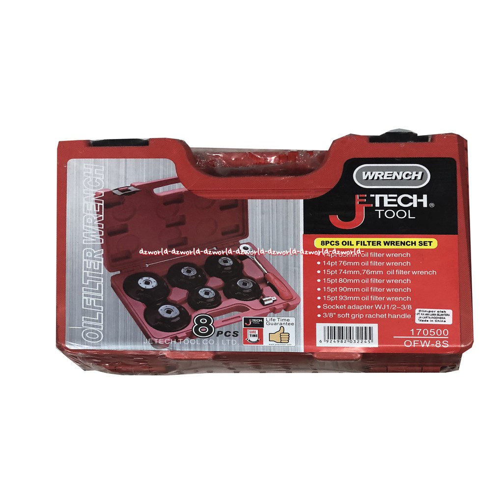 Wrench Jetec Tools Oil Filter 8 Pcs Filter Mobil Oil Penghemat BBM Jetech