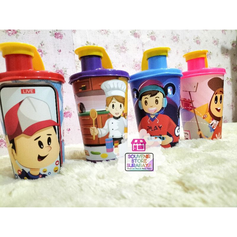 Tumbler profesi || Souvenir ultah Tumbler anak 350ml || Gelas minum Tumbler