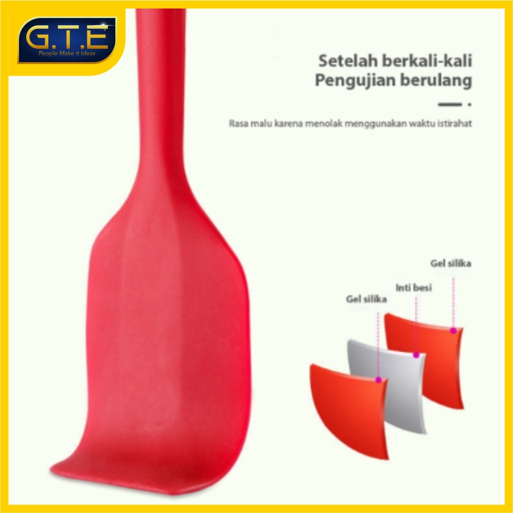 GTE | Set Alat Masak Silikon (Isi 5 pcs) / Spatula / Sutil Silikon Food Grade Tahan Panas | Baking Props Set 5in1