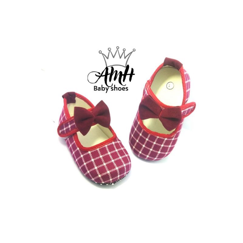 amh-SEPATU DESAINER PUTRI BALITA PEREMPUAN MARY JANE, SEPATU BAYI BARU LAHIR PITA/SEPATU BAYI PREWALKER