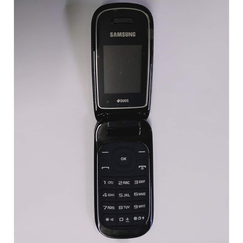 hp lipat samsung E1272 murah jadul samsung lipat dual sim-Hitam