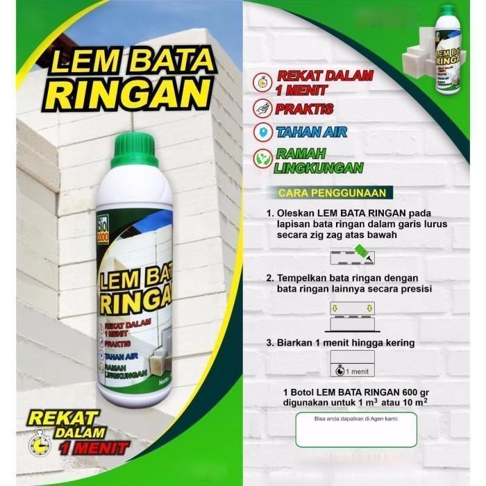 Lem Bata Ringan 600g BIO or crete Semen Instan Mortar Hebel