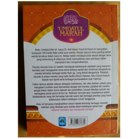 Buku Umdatul Mar’ah 100 Hadits Landasan Hukum Bagi Wanita