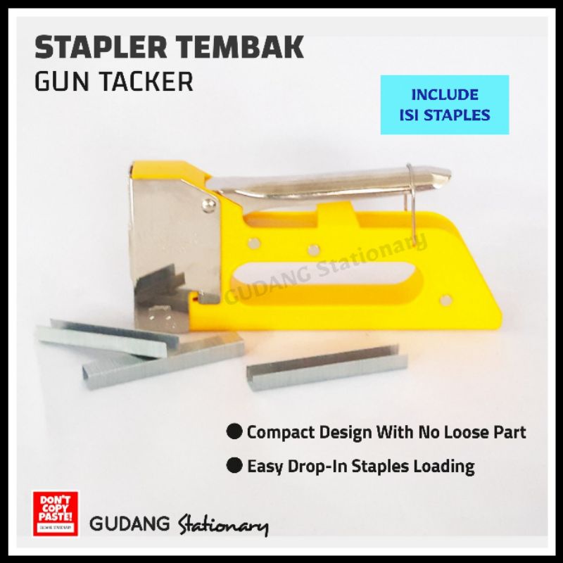 Gun Tacker Stapler Tembak KENKO + Isi 1 Pc