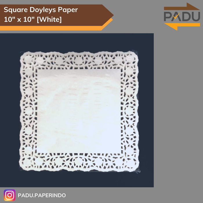 

3Rs5E546 Kertas Doyleys Persegi 10" X 10" (Putih) - 100Pcs / Kertas Renda 56Eyhr6R