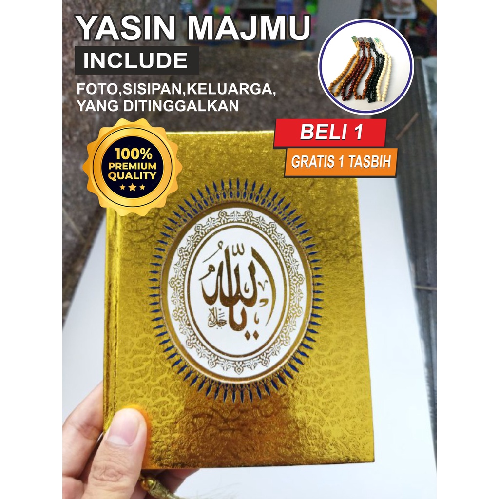 Yasin Majmu Syarif Hardcover Premium Gold Edition, Cetak Buku Yasin, Yasin Majmu Custom