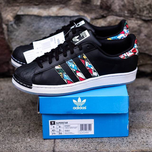 SEPATU ADIDAS SUPERSTAR CLR BLACK ORIGINAL