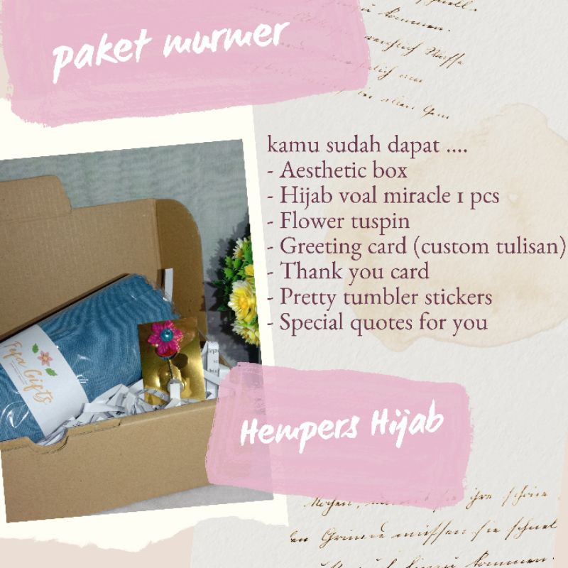 

HEMPERS MURMER //Hempers Hijab/Hijab box/Gifts box/Kado/Box cantik/Graduation/Brithday