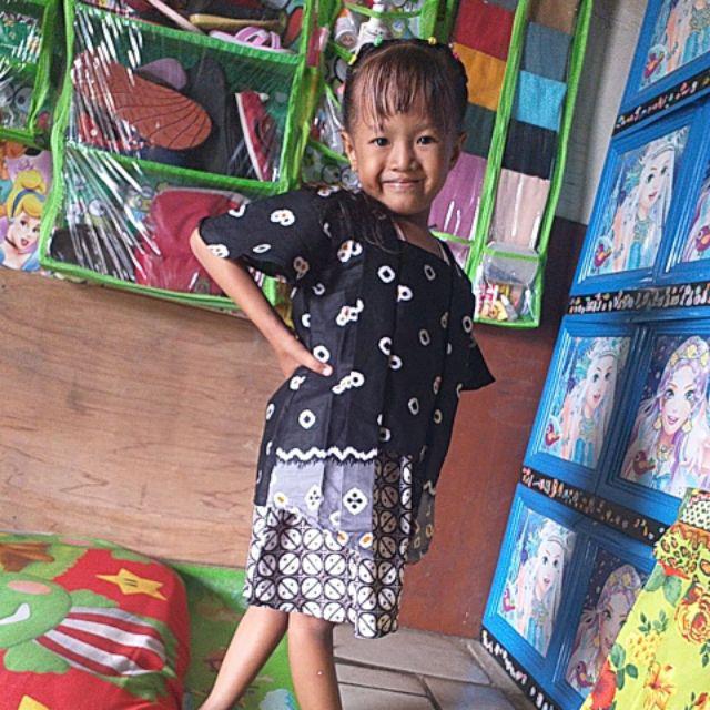Kebaya Anak Jumputan/setelan Kutubaru Batik Anak Jumputan/kebaya Tradisional/kutubaru Batik Modern