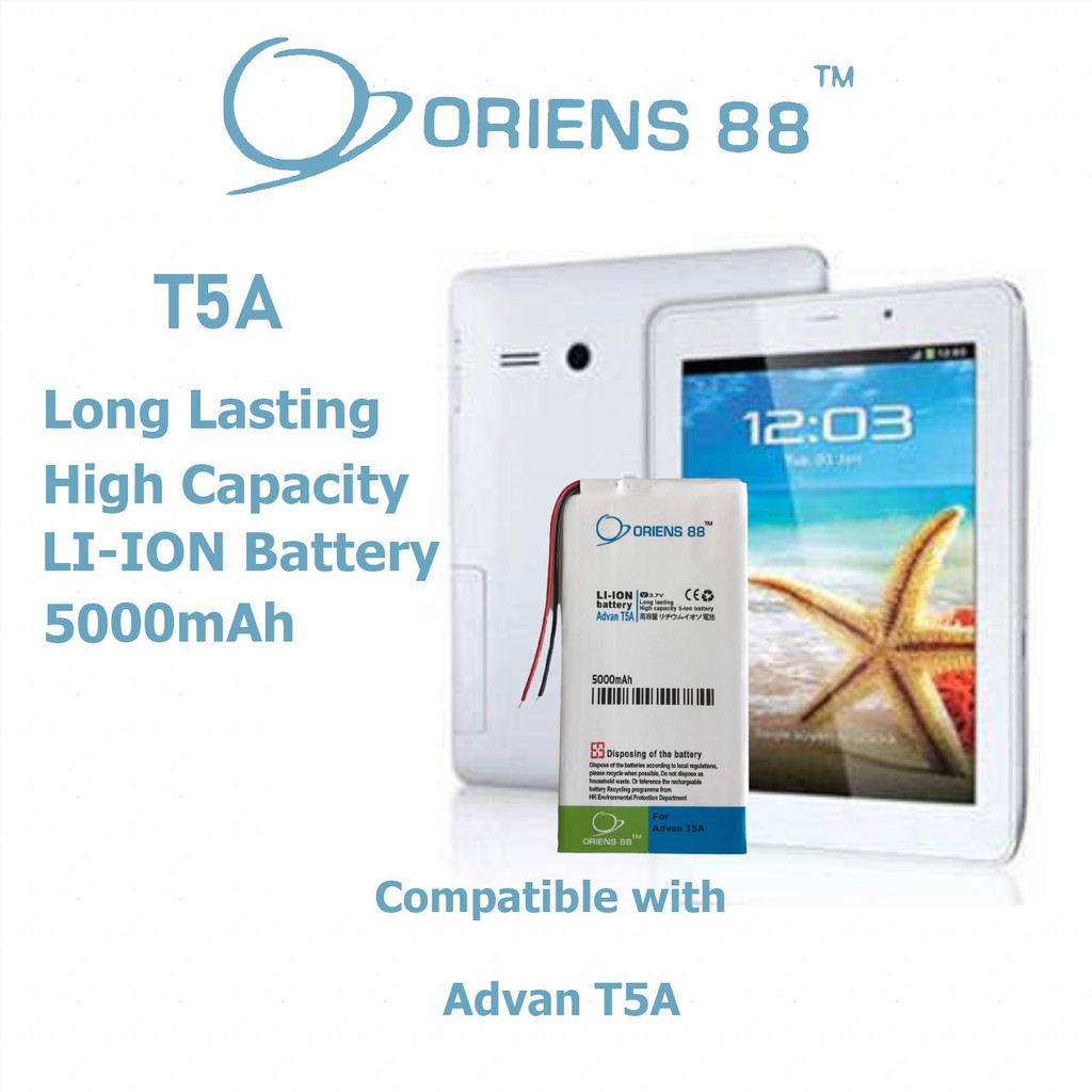 (P) Baterai batre battery Advan T5A double power/IC ORIENS88