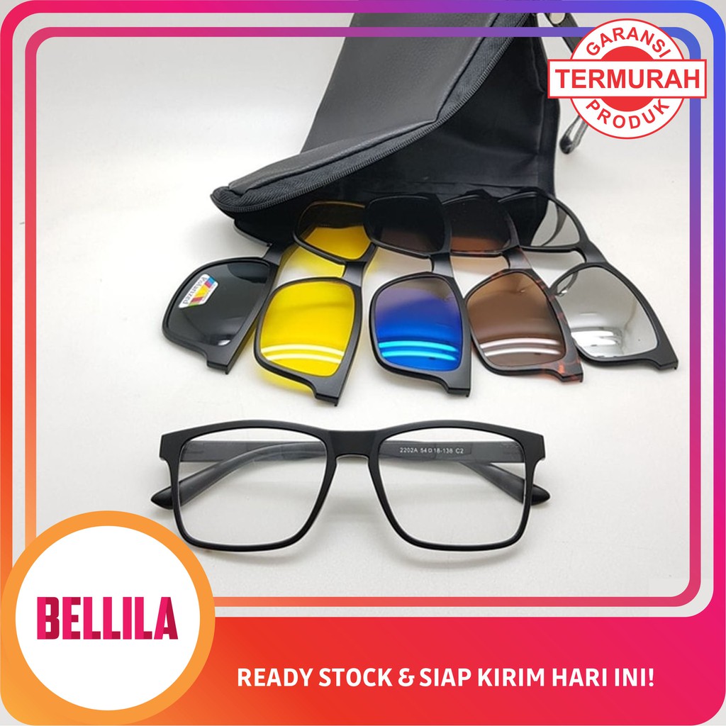 Kacamata Clip On 5 Frames Minus Plus